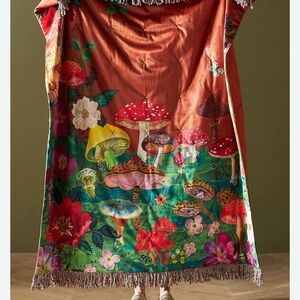 Anthropology RARE Sold out Natalie Lete mushroom 🍄 anthropology Throw Blanket